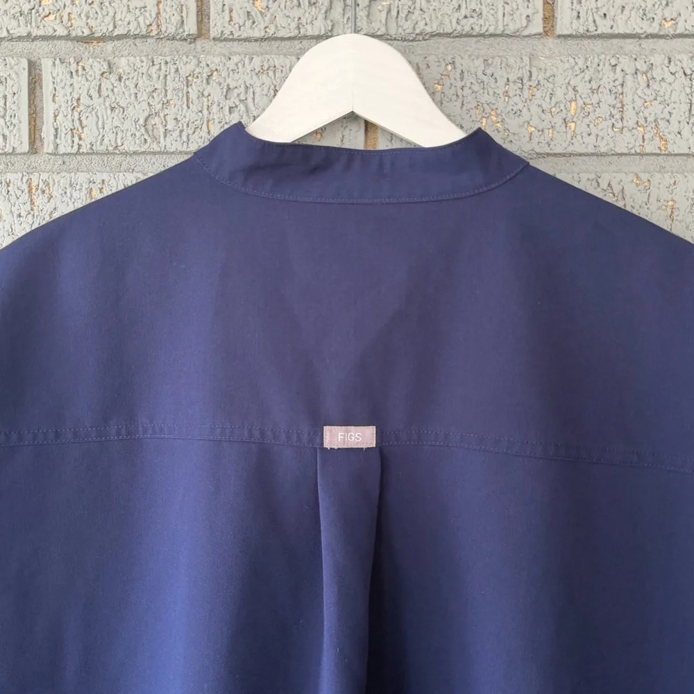 Figs Rafaela Oversized Scrub Top Navy Blue Size XL - Picture 6 of 7